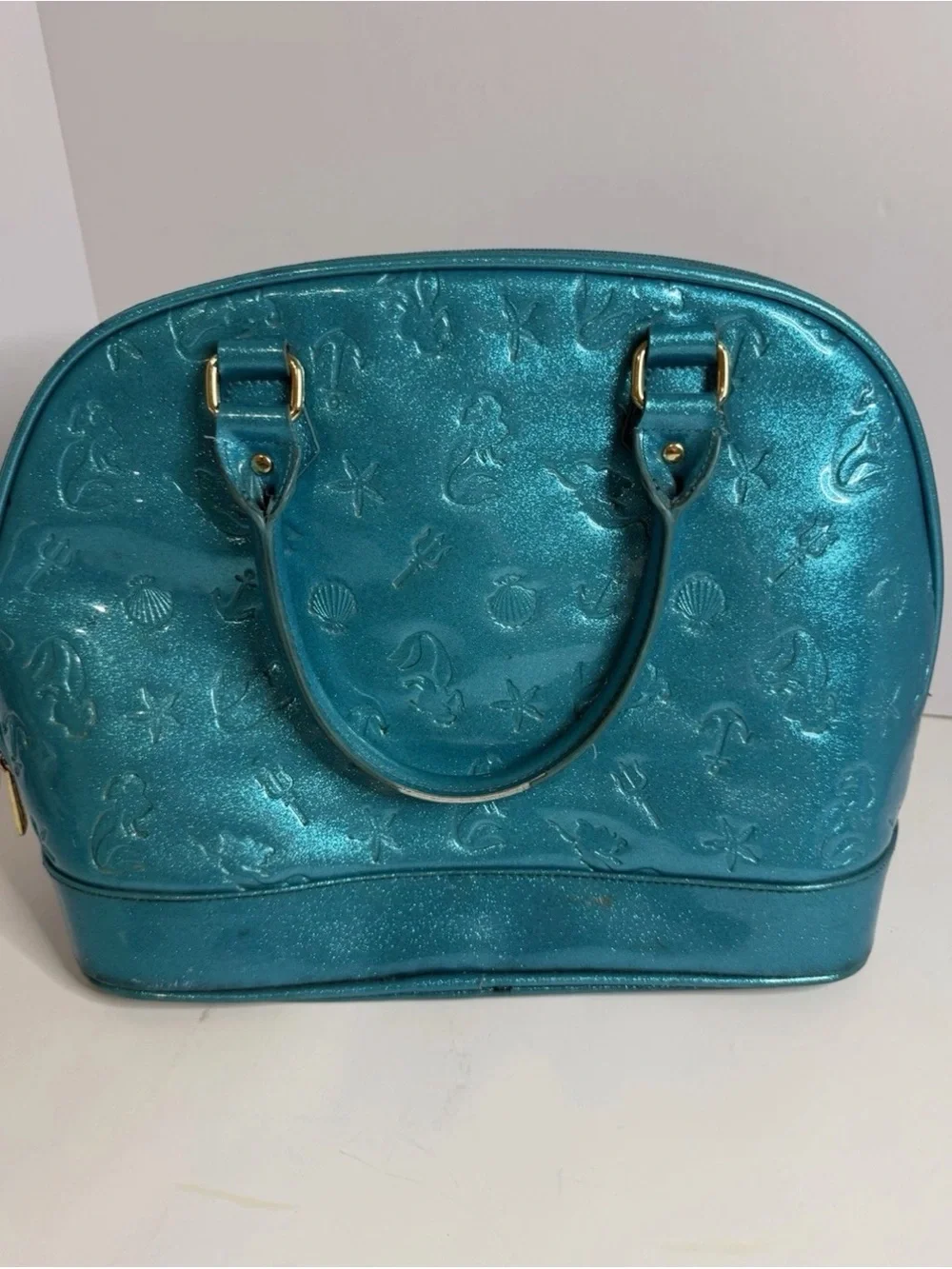 Vtg Loungefly The Little Mermaid Teal bag Used Disney Rare